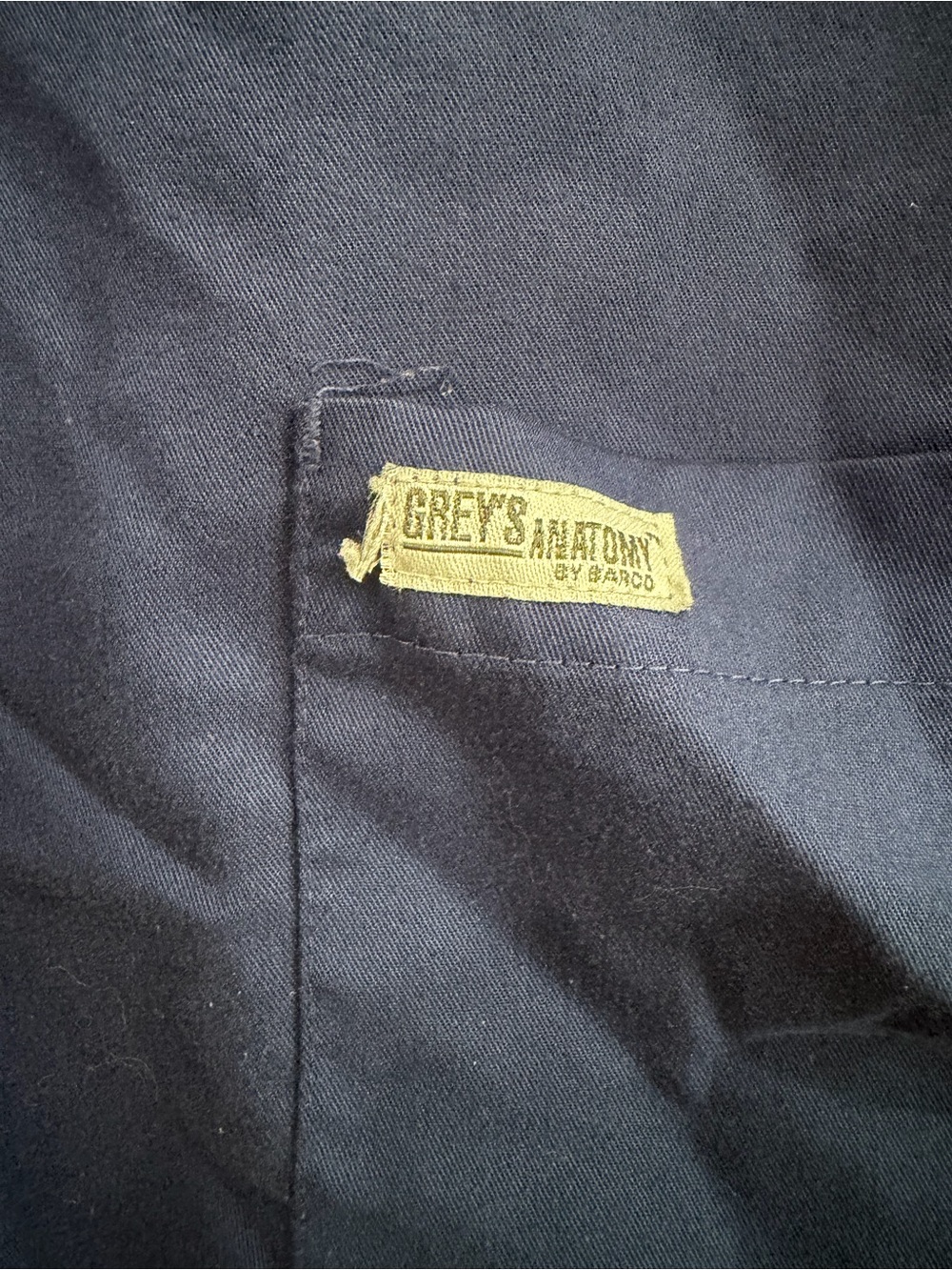 Grey's Anatomy Navy Medical Scrub Top by Barco - Picture 4 of 7